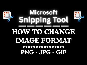 How to Change the Image Format on the Microsoft Snipping Tool | PC Tutorial