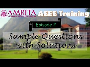 AEEE 2024 Question Paper Worksheet | Previous Year Question with Step-by-Step Solution | Episode 2