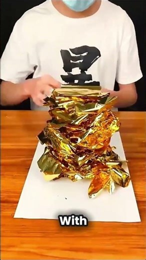 Stacking Gold Sheets Until It Becomes a Bar
