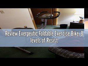 Review Exerpeutic Foldable Exercise Bike, 8 levels of Resistance Stationary Bicycle with Airsoft Sea