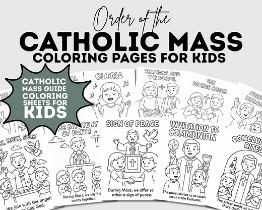 Catholic Mass Coloring Pages for Kids: Printable CCD Activity (digital Download) - Etsy