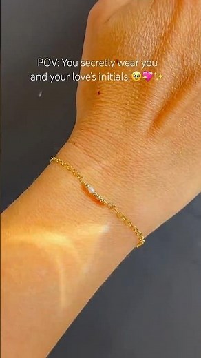 Forever making crush jewelry | Gold & Pearl Morse Code Secret Message Bracelet #shorts