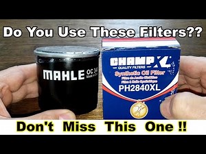 Mahle Oil Filter OC340 vs. ChampXL Oil Filter PH2840XL Oil Filter Cut Open Comparison