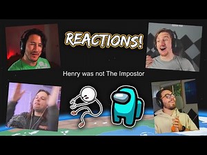 Youtuber's React To Among Us Reference! [Henry Stickmin - Completing The Mission]