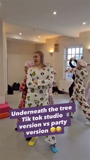 Underneath the tree Tik tok dance which version did we do better the studio version or the party version? 藍藍藍睊 | Dance 2 Enhance Academy | Facebook