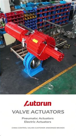 Pneumatic triple-eccentric butterfly valve #butterflyvalve #pneumaticactuator #autorun