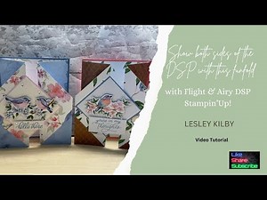 Use both sides of DSP with Flight & Airy from Stampin'Up! SAB