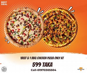 6.1K views · 141 reactions | The Best Pizza Combo in the City!! 1 BBQ Chicken Pizza (12") & 1 Beef Pizza (12") only at 599 Taka!! Avail of this offer from our all outlet & website orders. Simply place an order from our page or website and get deliciously tempting pizzas to your doorstep!!✌️ Order Now: https://pizzadotcom.bd.appigo.asia or call us-01970305504 拾拾 | Pizza.Com | Facebook