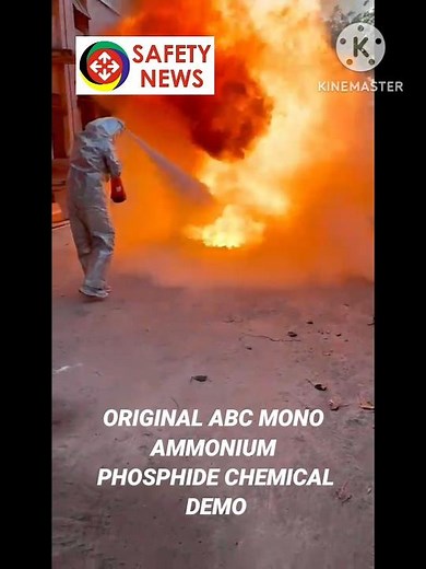 ORIGINAL ABC MONO AMMONIUM PHOSPHATE CHEMICAL FIRE EXTINGUISHER DEMONSTRATION/ SAFETY NEWS/FIRE DEMO