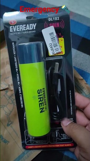 EVEREADY Siren DL 102 Rechargeable Flashlight | 100dB Alarm, 1W Torch + Sidelight | USB TypeC Review