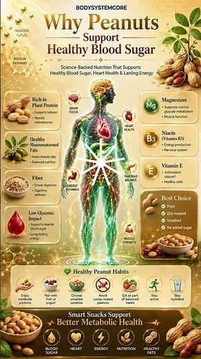 Peanuts: A Smart Choice for Metabolic Health 🥜 #benefitsofpeanuts #monounsaturatedfat #vitamine