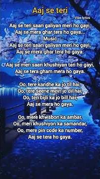 Try with your own voice 🎤 🎵 Aaj se teri 🎼#trywithyourownvoice #aajseteri #lyrics #song 720p
