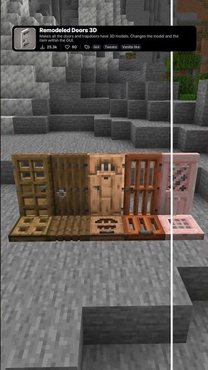 Best Minecraft Doors Texturepack #minecraft #texturepack #shorts #gaming #resourcepacks #txt #mc