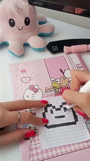 Pixel Art Frog Drawing with Markers | Turning Dots into a Masterpiece! #Shorts