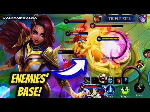 TRIPLE KILL AT THE ENEMIES’ BASE WITH ESMERALDA! | MLBB