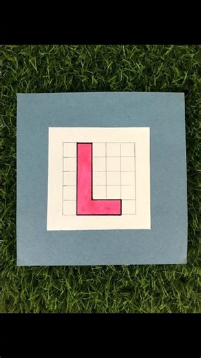 BLOCK STYLE LETTER (L) Tutorial for beginners #viral #drawing #ytshorts #art #shortvideo