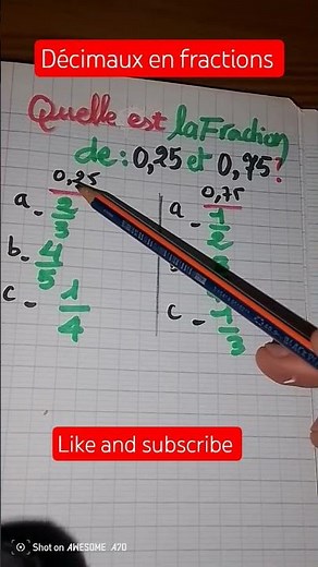 What is the fraction of 0.25 and 0.75? #shortvideo #mathstricks