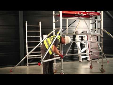 MiTOWER+ scaffold tower for one person assembly