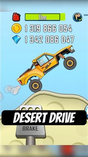 Hill Climb Racing Trophy Truck in Desert 🏜️🔥 Extreme Offroad! #hillclimbracing #gaming #shorts