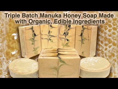 Triple Batch Manuka Honey Cold Process Soap Made with Edible Ingredients But don’t eat it!