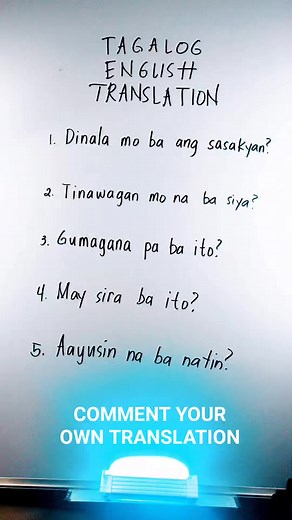 1M views · 10K reactions | Tagalog to English Translation #reels #reelsviral #reelsvideo #reelsfb #reels2023 #fbreels #facebookreels #tagalog #English #sentence #translation #sentencetranslation #learningbuddy #learn #englishteacher #englishtips #englishgrammar #Basicgrammar #basicenglish #advanced #tutorial | Learning Buddy | Facebook