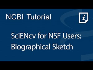 SciENcv for NSF Users: Biographical Sketch