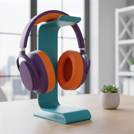 3D Printable Headphone Stand STL | Modern Headphone Holder Desk Organizer | Gaming Headset Stand File Instant Download - Etsy Canada