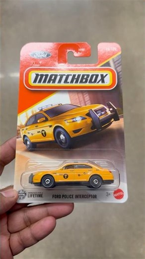 2025 Matchbox Ford Police Interceptor Yellow Taxi 29/125 die-cast toy car #ford #matchbox #policecar