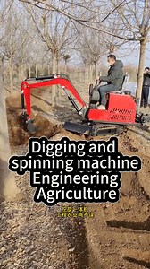 Rotary excavator that can both dig ditches and till the land #digger #excavator | Excavator Shijian