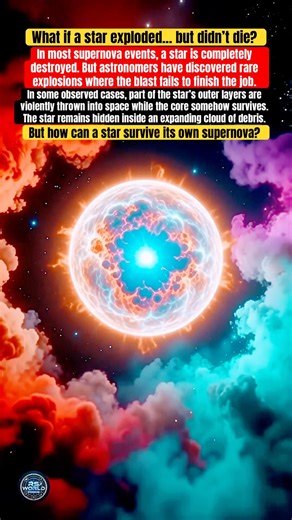 A star exploded… but somehow it survived.. #SpaceMystery #Supernova #Universe