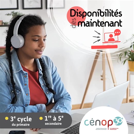 Orthopédagogie en télépratique : nouvelles disponibilités! 💻 On commence 2026 en force avec une équipe élargie au sein de notre département d’orthopédagogie. 🤩 Nos nouvelles disponibilités s’adressent aux jeunes du 3e cycle du primaire et aux ados du secondaire qui présentent : ▪ des difficultés ou des troubles de l’apprentissage en lecture et en écriture ▪ des défis d’organisation scolaire Les rencontres sont offertes exclusivement en télépratique, entre midi et 19 h, du lundi au vendredi. 👉
