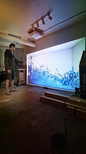 #repost @parseerror Meanwhile at the workshop, having fun with fluid simulation and gravity! Still experimenting with Touchdesigner Unreal Engine 5 for future installations. (I should reduce sensitivity on this one) #touchdesigner #unrealengine5 #ue5 #kinect #interactiveart #digitalart #immersiveart #immersiveinstallation #creativecoding #newmediaart #interactive | TouchDesigner