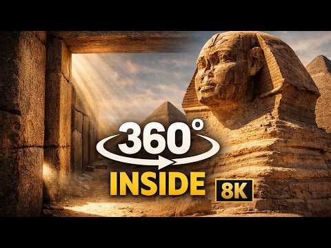 8K 360° Sphinx Temple Walk | Giza Egypt VR (Insta360 X4).8K 360° Прогулка по храму Сфинкса