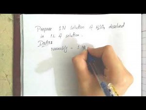 Normality....# Preparation of Normal solution #