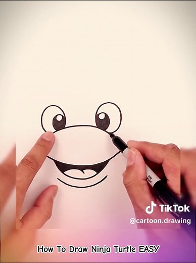 How To Draw Ninja Turtle EASY #cartoondrawing #drawing #drawingtutorial #howtodraw #fyp