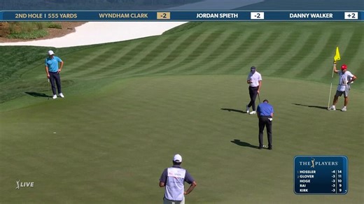 Wyndham Clark | Round 1 | 2nd hole | Shot 5 | 2025 THE PLAYERS