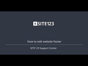 SITE123 - How to edit website footer