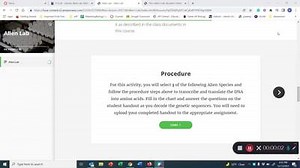 Biology Alien Lab Help