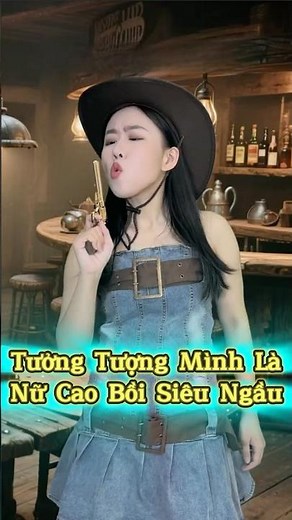 Tưởng Tượng Mình Là Nữ Cao Bồi 🤠😂🔥#shorts #shortsvietnam #haihuoc #bientv #Like