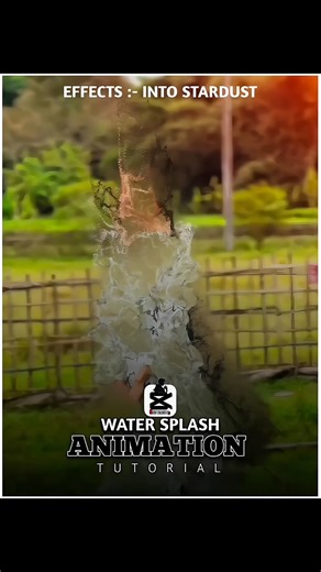Water Splash Animation Tutorial | Into Stardust Effect | CapCut Editing | Edit Black Rv 🖤...