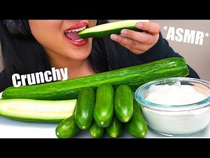 ** ASMR CUCUMBER ** Crunchy Eating Sounds | Baby Cucumbers | No Talking | ASMR Phan
