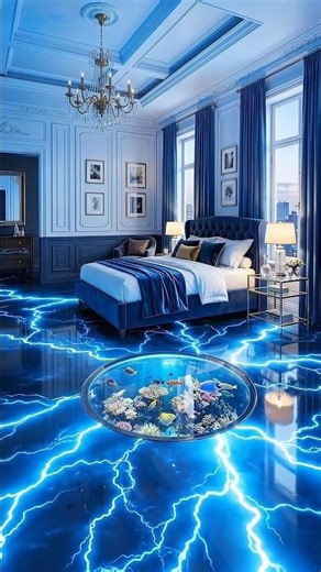 ​I Built a Lightning Aquarium Inside a Luxury Floor ⚡🐠 #shorts