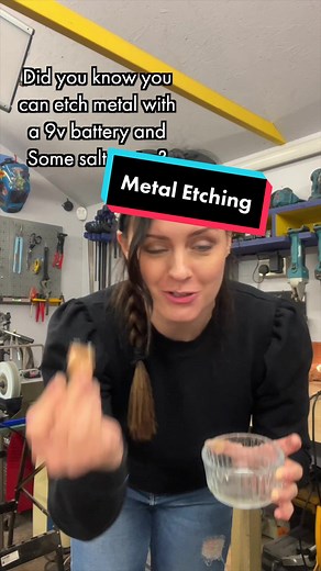 Etching Metal with a 9V Battery and Salt Water