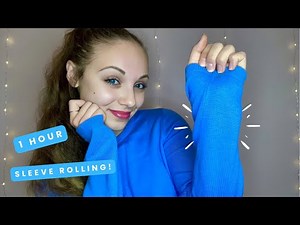 ASMR || 1 HOUR Sleeve Rolling! Fabric Sounds For Sleep! 😴