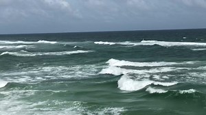 11K views · 245 reactions | We’d like to introduce everybody to the newest member of the Navarre Beach team- this unnecessarily big, obnoxiously powerful, strong, deadly, gross, dangerous, and huge rip current that’s made its home just east of our pier. Can you spot it? Here’s a hint: it’s the river of white water headed south. | Navarre Beach Lifeguards | Facebook