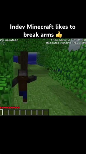 Indev Minecraft likes to break ARMS.. #minecraft #minecraftmemes #minecratpe #trending #viral #mcpe