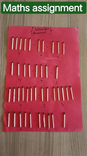 Maths Assignment|Maths Counting for Matchstick#counting#Assignmentmaths matchstick