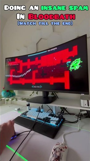 Completing an INSANE Bloodbath Spam Challenge In Geometry Dash! #geometrydash #shorts