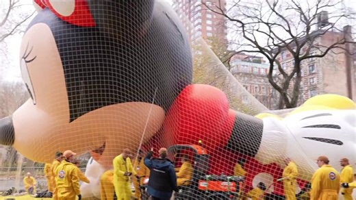 Macy's balloons get inflated ahead of Thanksgiving balloons