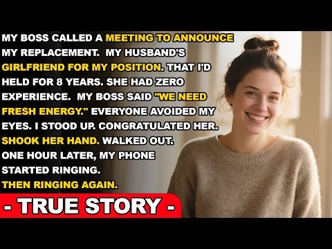 Eight years of loyalty ended when my boss announced my replacement was my husband’s girlfriend!